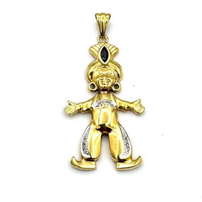 Lot 15 - 18K Gold, Sapphire, and Diamond 'Aladin' Pendant