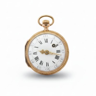Lot 25 - A Late 19th Century Gold Alarm Pocket Watch, Signed Robert