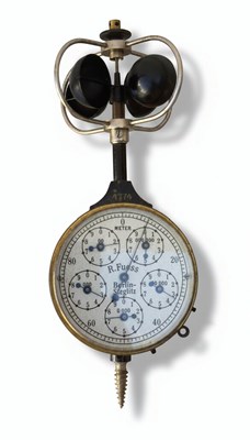 Lot 31 - A Late 19th-Century Lacquered-Brass Anemometer by R. Fuess, Germany