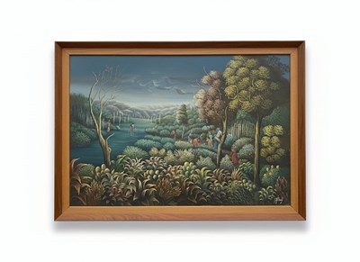 Lot 42 - A 20th-Century Haitian Naive School Oil Painting, Signed Paul ?