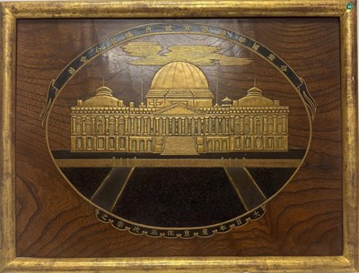 Lot 44 - A Japanese Takamakie Lacquer Panel of the United States Capitol Building

Japan, Late 19th / Early 20th Century