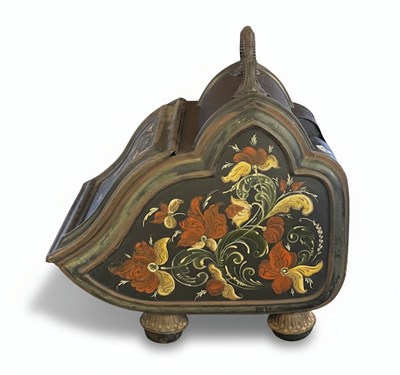 Lot 56 - Painted Metal Coal Box
