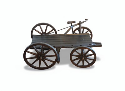 Lot 57 - A Wooden Handcart or 'Draisine'