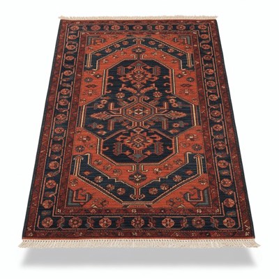Lot 72 - A 20TH CENTURY CAUCASIAN OR TRIBAL STYLE WOOL CARPET
Hand-knotted wool.