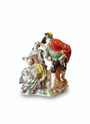 Lot 87 - A meissen porcelain group of pantalone and a lady
Germany, 19th century or earlier