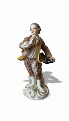 Lot 93 - A Meissen Porcelain Figure of an Artist with Iron-Red Mark, Germany, 19th century or earlier