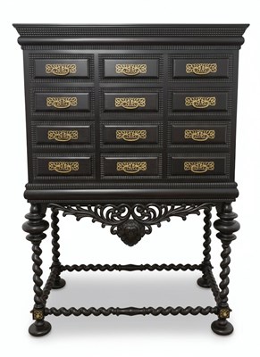 Lot 107 - A 20th-Century Portuguese-Style Painted Cabinet (Tremidos)