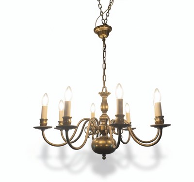 Lot 118 - A pair Brass Eight-Arm Chandelier