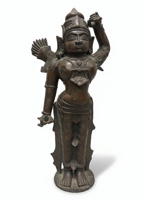 Lot 138 - A Cast Bronze and Patinated Sculpture of Tirupati Balaji, Lord Venkateswara
19th century