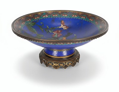 Lot 147 - A gilt bronze and cloisonné enamel stem dish
French, 19th century