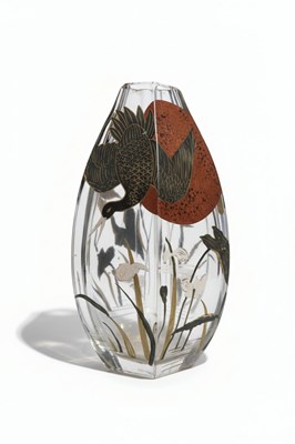 Lot 164 - Japonisme - 
A Rare Art Nouveau Vase, produced by  L'Escalier de Cristal