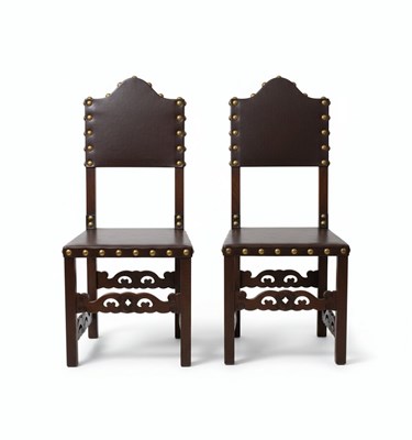 Lot 172 - A PAIR OF 20TH CENTURY NEO-RENAISSANCE SIDE CHAIRS