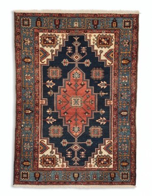 Lot 177 - AN EARLY 20TH CENTURY CAUCASIAN OR TRIBAL STYLE WOOL CARPET
Hand-knotted wool.