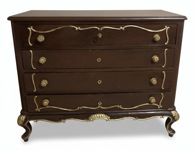 Lot 185 - A 20th-Century Gilt-Mounted Chest of Drawer