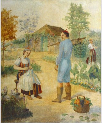 Lot 65 - MARIA ADELAIDE LIMA CRUZ(Portuguese,1901-1985) - Embroiderer and Banana Seller of Madeira Island