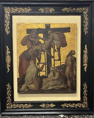 Lot 17 - The Descent from the Cross, German School