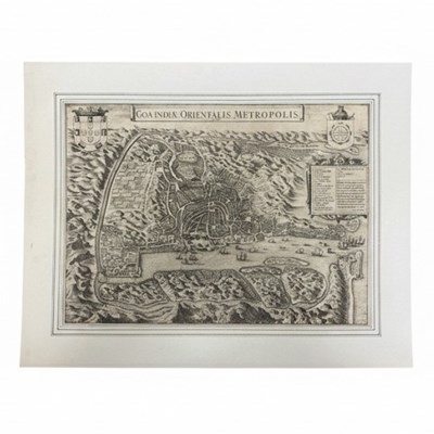 Lot 55 - An historical Engraving" Goa India Orientalis Metropolis", by Pieter van der Aa(1659-1733), c.1700
