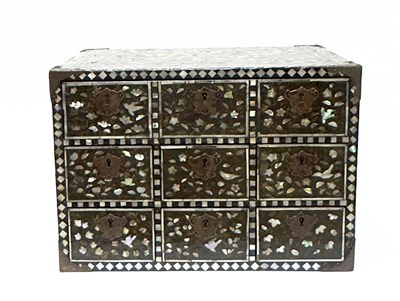 Lot 45 - A Namban Lacquer and Mother-of-Pearl Inlaid Chest (Contador)