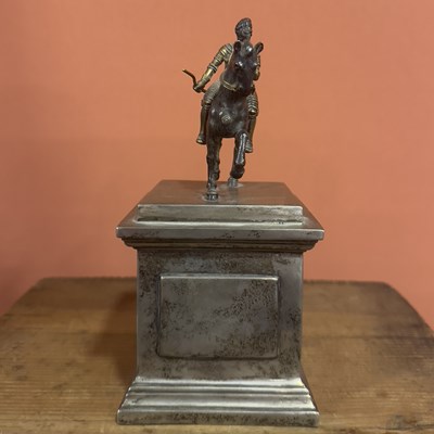 Lot 44 - A Parcel-Gilt Siver Equestrian Statue of Philip II