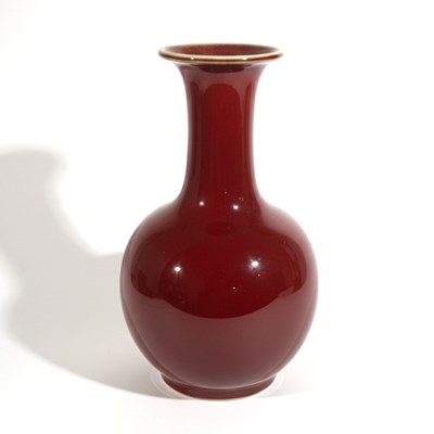 Lot 201 - A Monochrome Glazed Porcelain Vase (Sang-de-Boeuf)