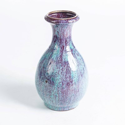 Lot 169 - A flambé glaze pear-shaped "yuhuchunping" porcelain vase