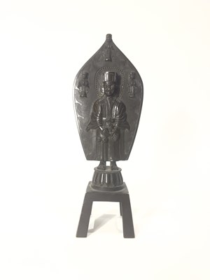 Lot 170 - A Rare Chinese Bronze Votive Stele Depicting a Immortal