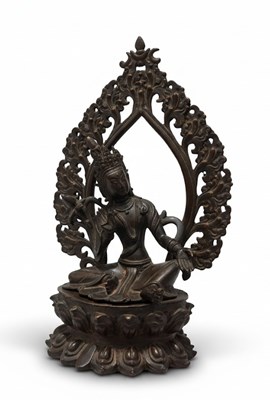 Lot 96 - A Nepalese Bronze Figure of Green Tara (Syamatara)