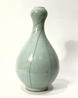 Lot 204 - A Crackled Celadon Glaze Porcelain Vase