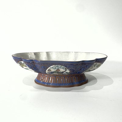 Lot 177 - A Polychrome Enamel Yixing Ware Footed dish
