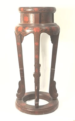 Lot 180 - A Chinese Red Lacquer Pedestal (Xiangji)