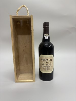Lot 216 - Ferreira Vintage Port 1997 (Original wooden box)
