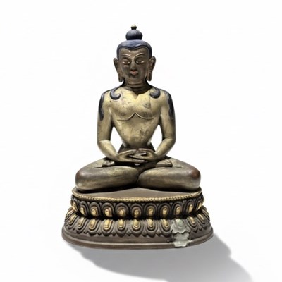Lot 183 - A Gilt Bronze Figure of a Buddist Deity